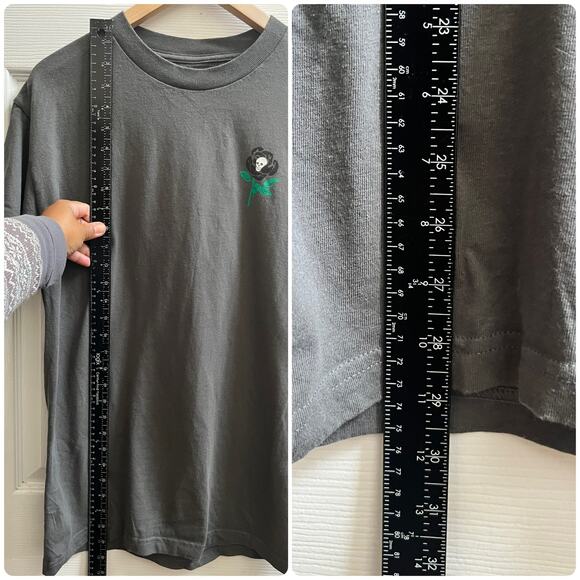 Crawling Death Men’s Gray Skull Graphic Tee Shirt Medium Skater Streetwear Emo - Picture 8 of 11